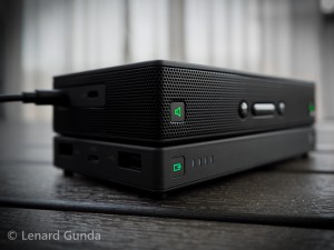 ThinkPad Stack Bluetooth speaker and battery