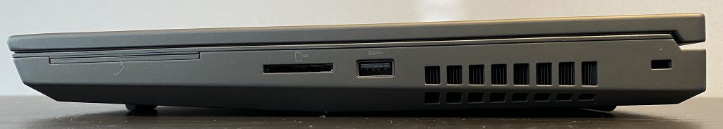 ThinkPad P15 Gen 1 - Right side